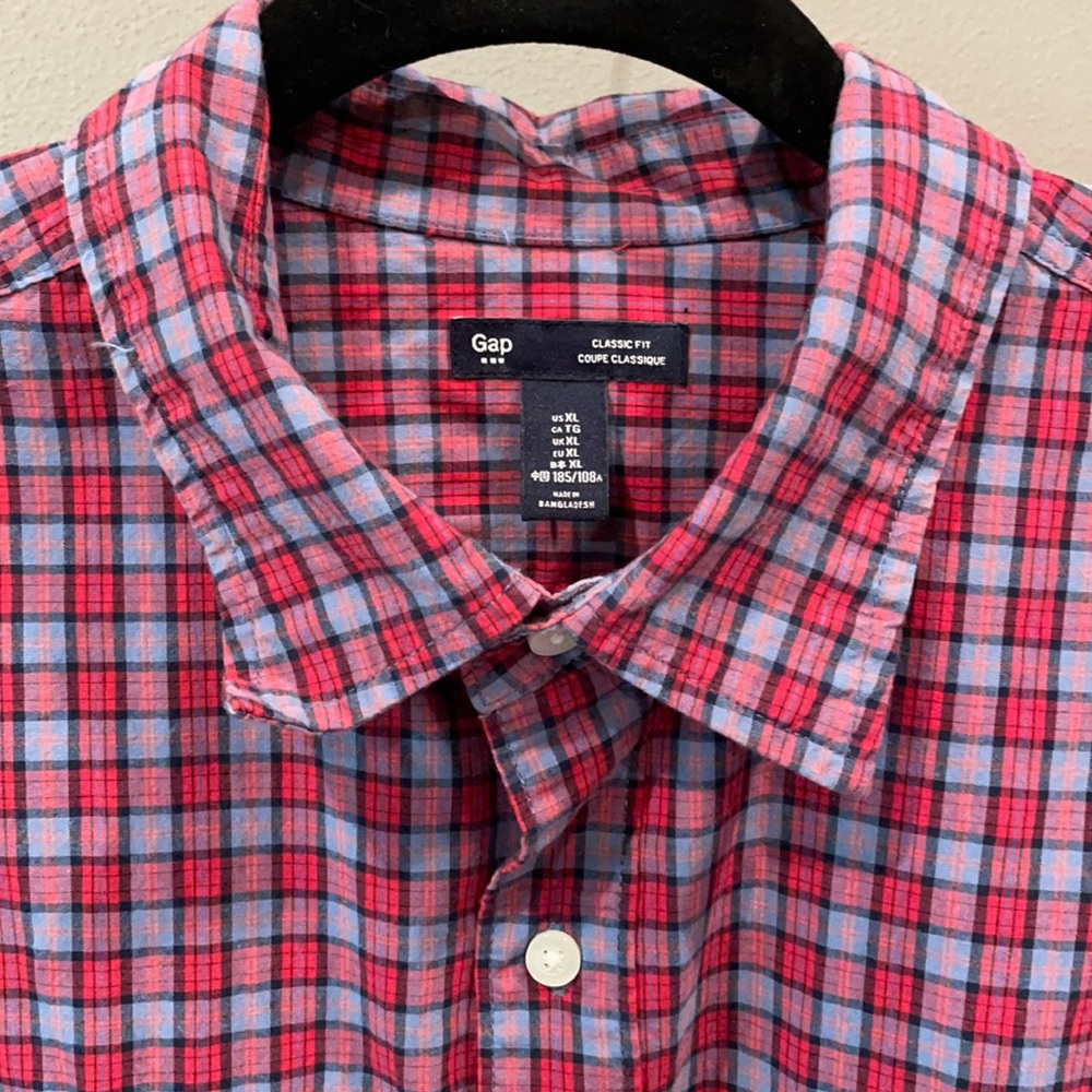 Men’s Gap Long Sleeve Plaid Shirt